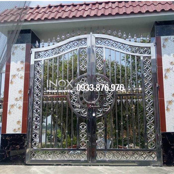 Mẫu Cửa Cổng Inox 2 Cánh Đẹp