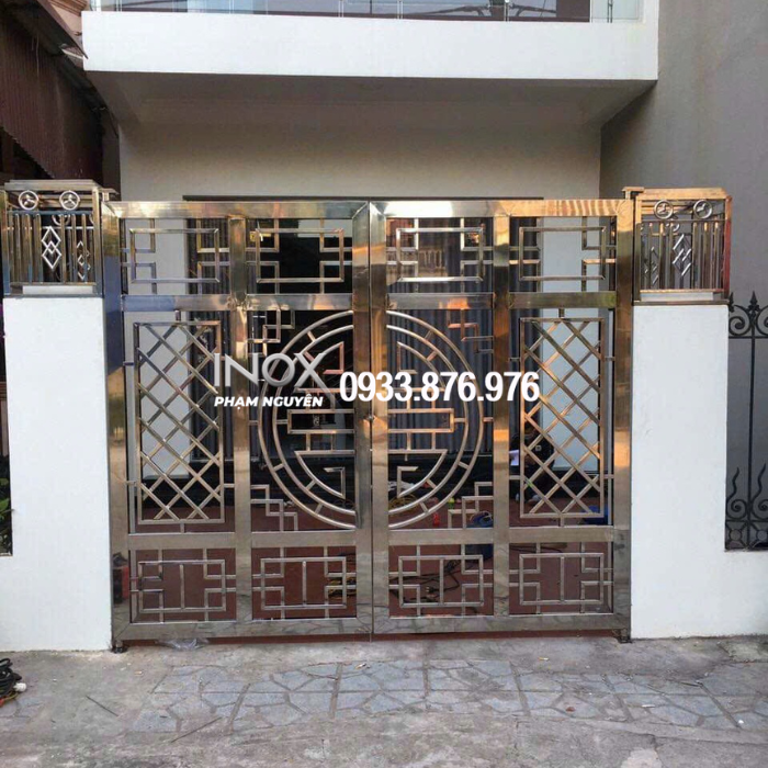 Mẫu Cửa Cổng Inox 4 Cánh Đẹp